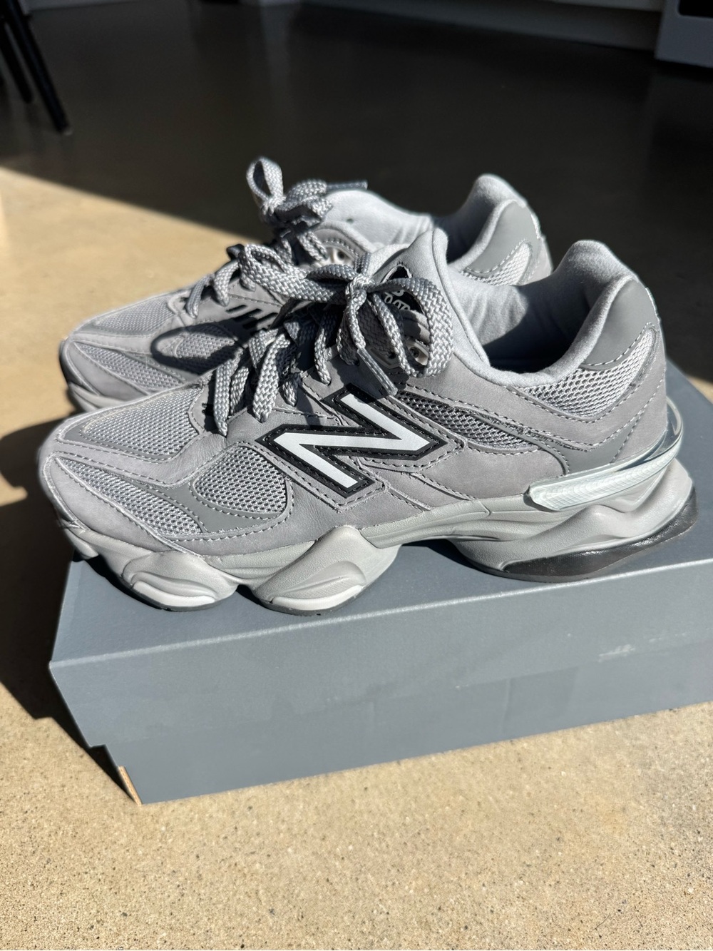 New Balance Women’s Grey Grey Suede Sneakers - Picture 3 of 8
